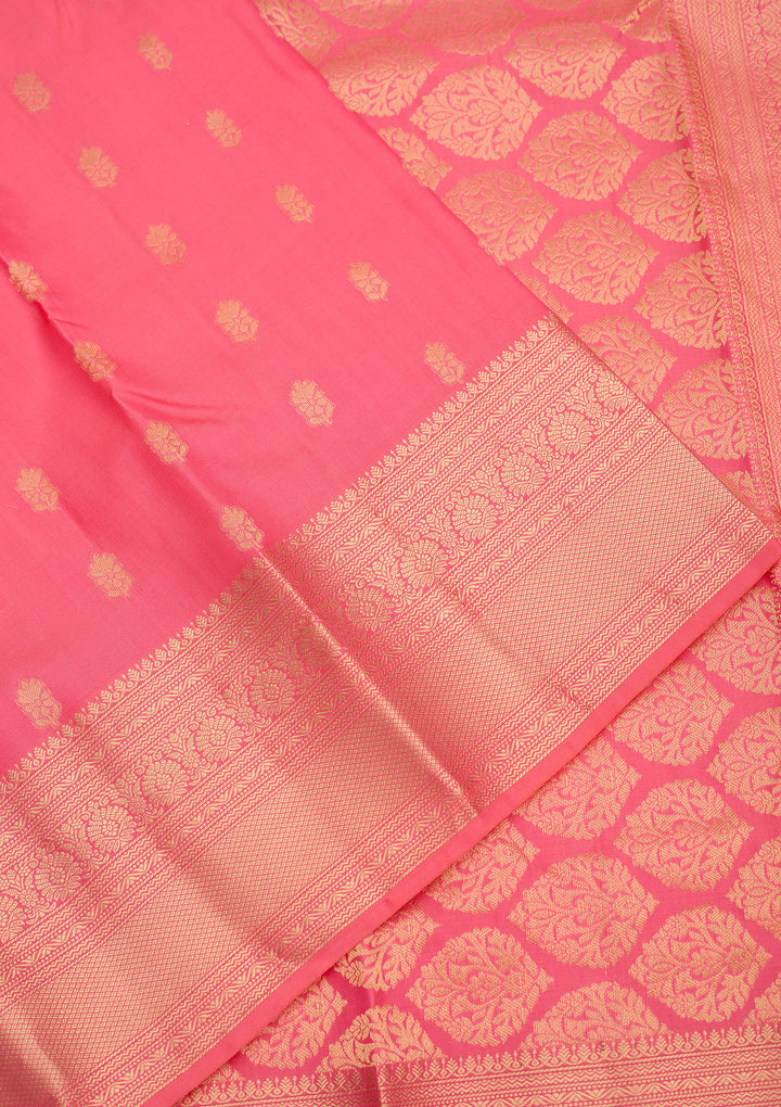 Pink Zariwork Pure Silk Saree