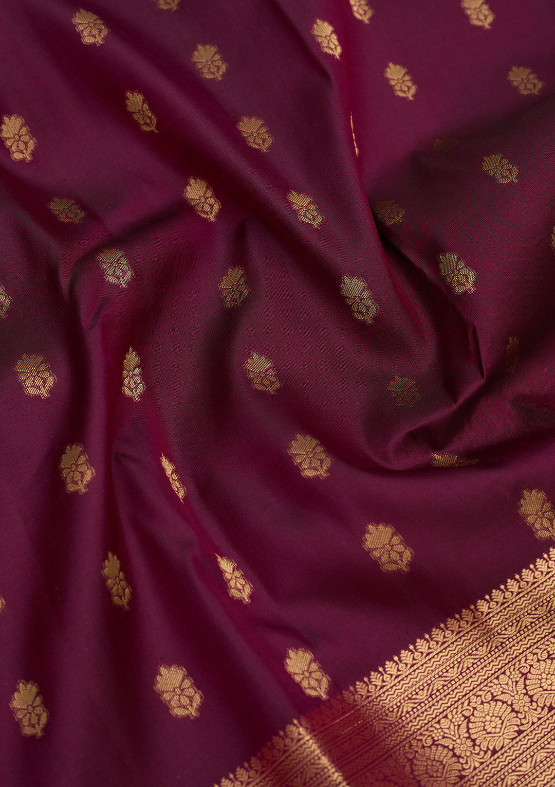 Purple Zariwork Pure Silk Saree