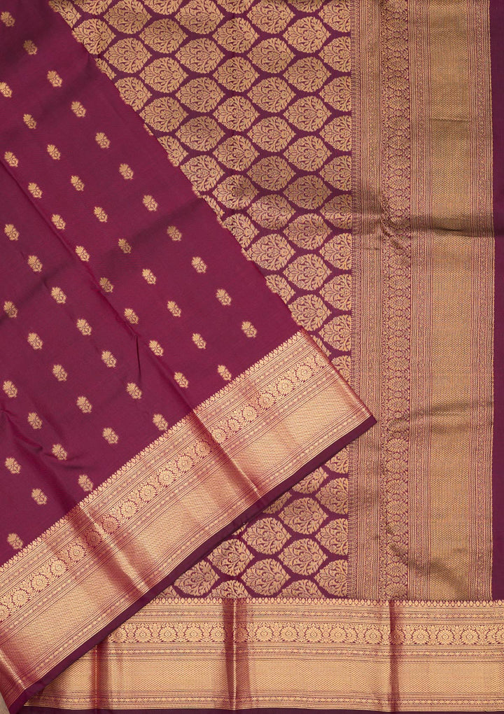 Purple Zariwork Pure Silk Saree