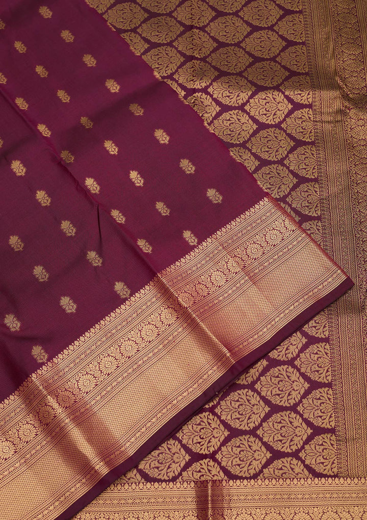 Purple Zariwork Pure Silk Saree