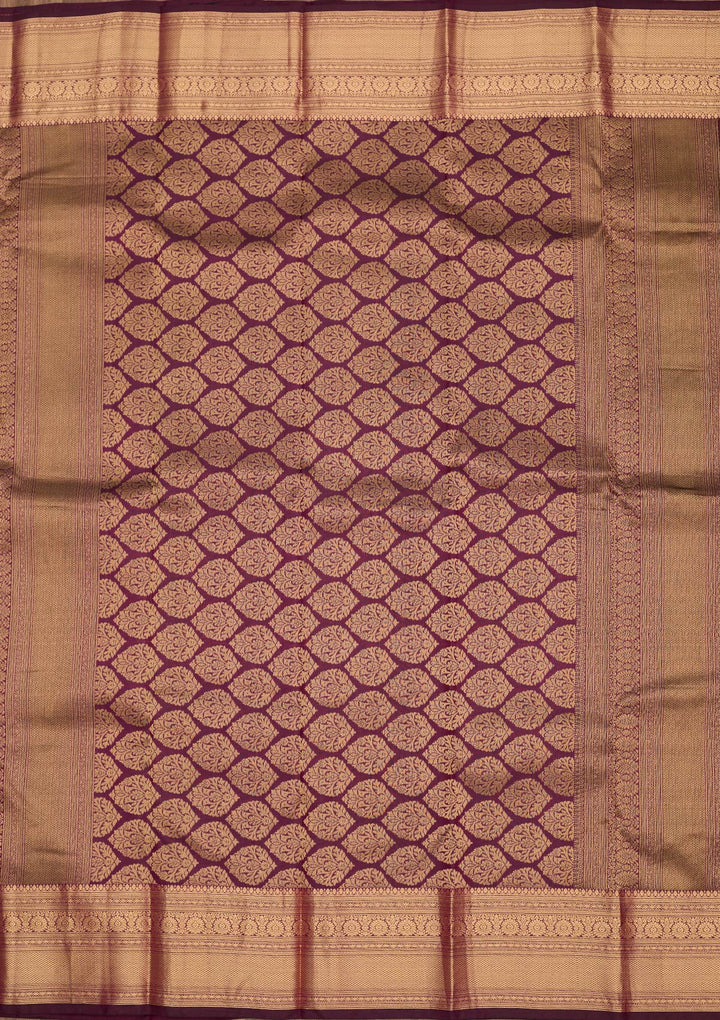 Purple Zariwork Pure Silk Saree