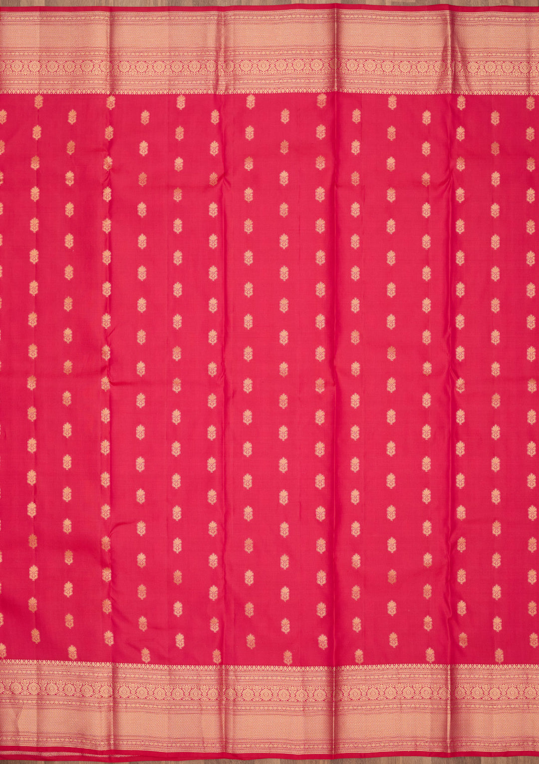 Rani Pink Zariwork Pure Silk Saree