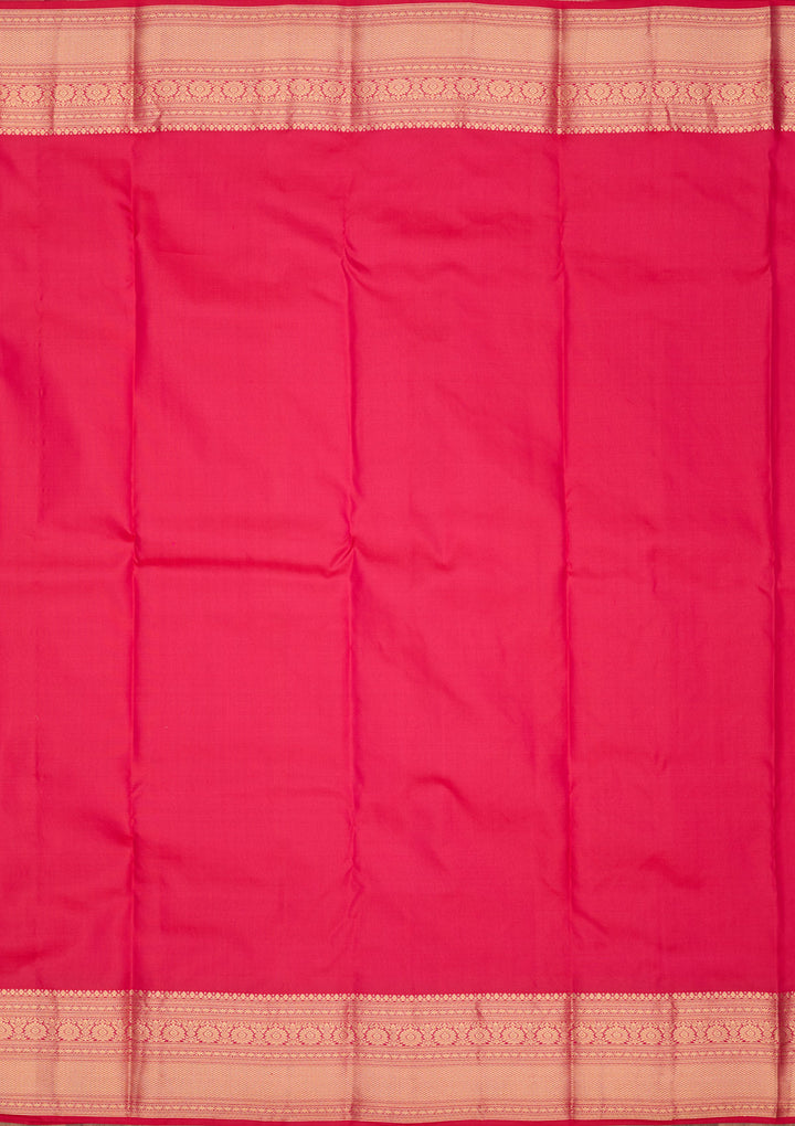 Rani Pink Zariwork Pure Silk Saree