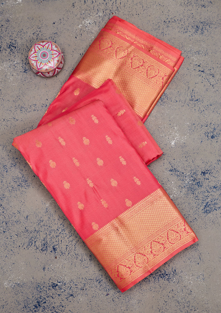 Pink Zariwork Pure Silk Saree