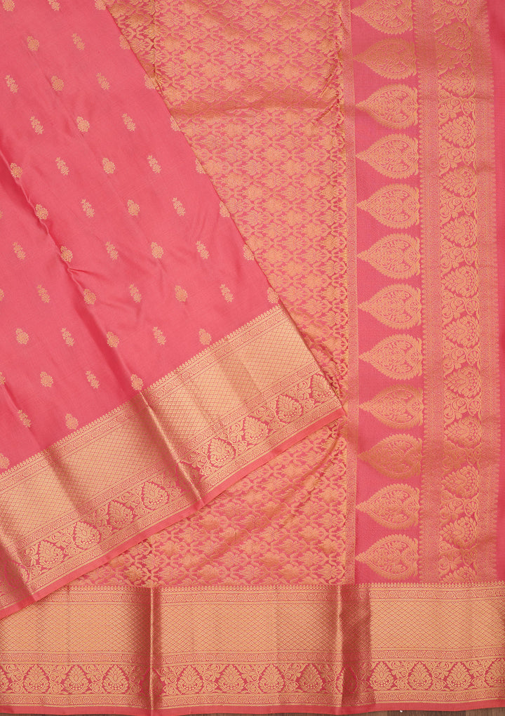 Pink Zariwork Pure Silk Saree