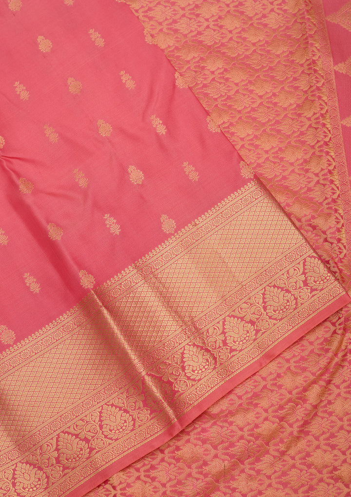 Pink Zariwork Pure Silk Saree