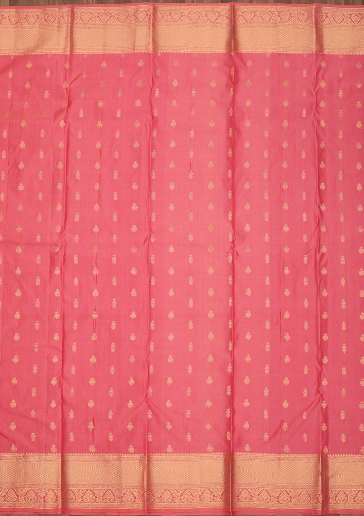 Pink Zariwork Pure Silk Saree
