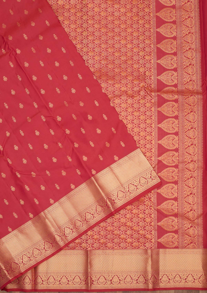 Rani Pink Zariwork Pure Silk Saree