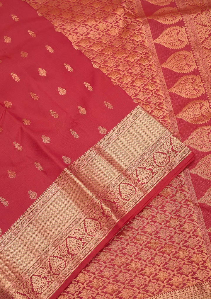 Rani Pink Zariwork Pure Silk Saree