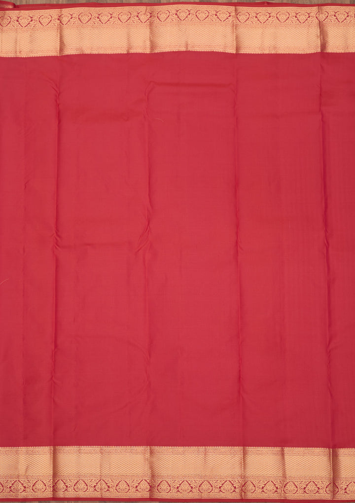Rani Pink Zariwork Pure Silk Saree