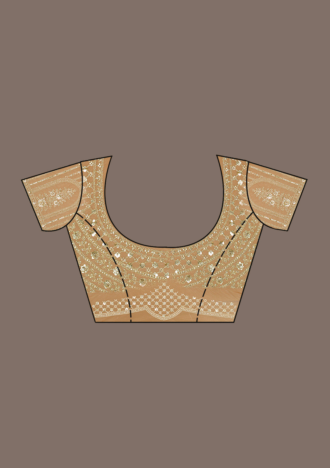 Rust Zariwork Net Saree