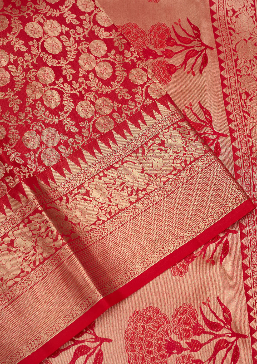 Red Zariwork Pure Silk Saree