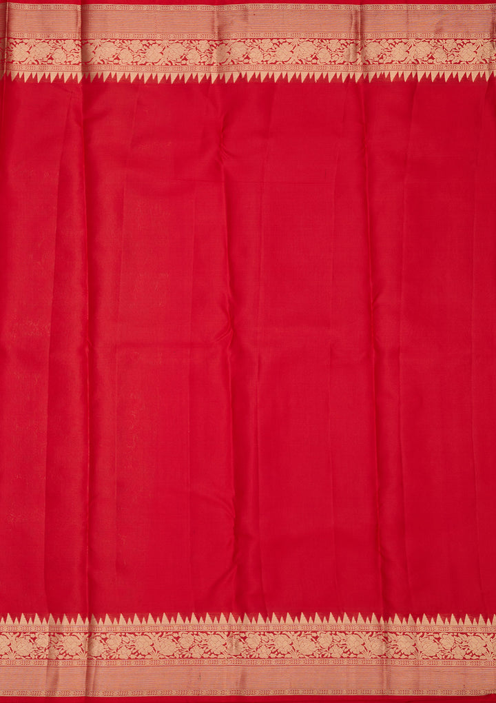 Red Zariwork Pure Silk Saree