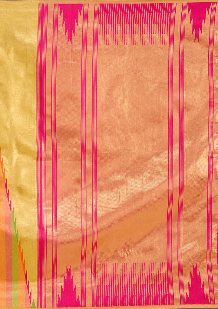 Gold Zariwork Art Silk Saree