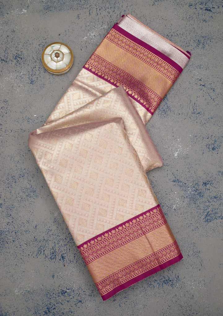 Lavender Zariwork Art Silk Saree