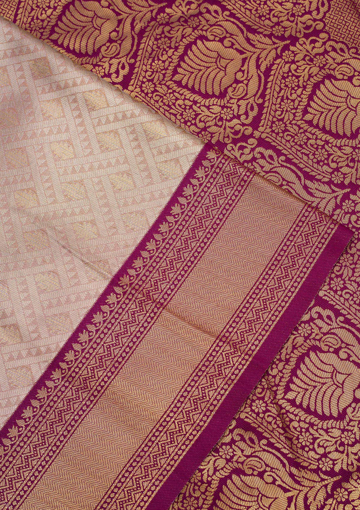 Lavender Zariwork Art Silk Saree