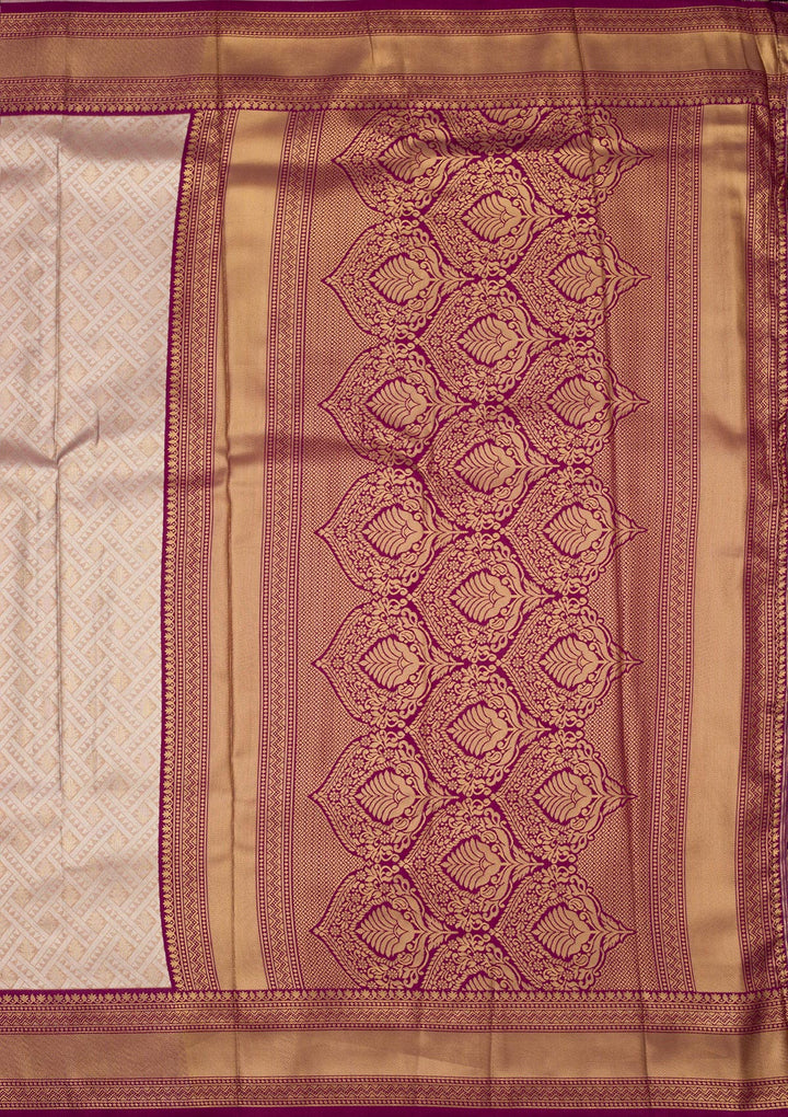 Lavender Zariwork Art Silk Saree