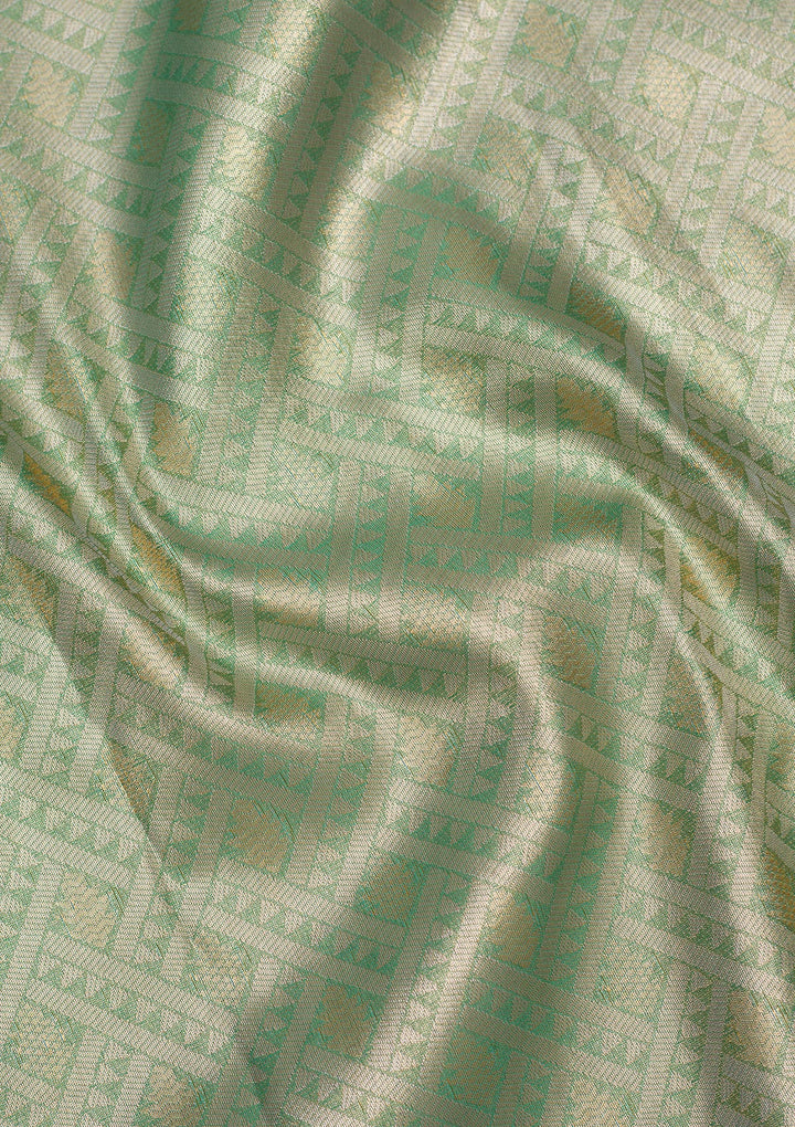Sea Green Zariwork Art Silk Saree
