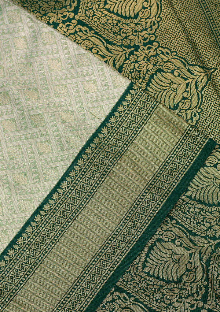 Sea Green Zariwork Art Silk Saree