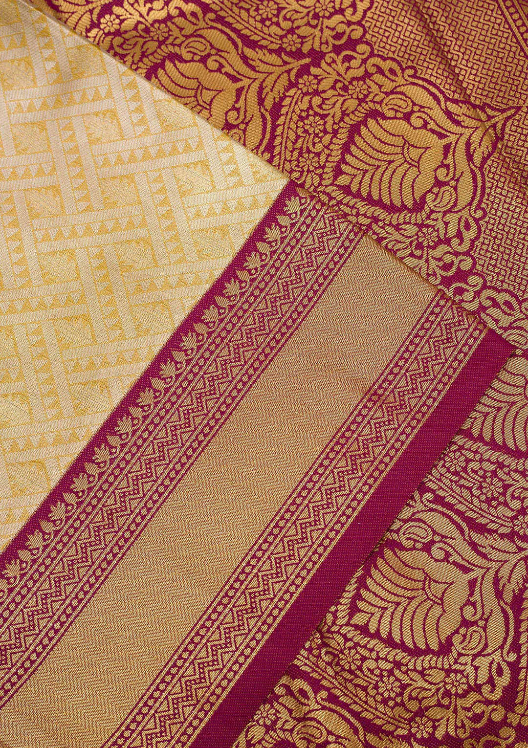 Yellow Zariwork Art Silk Saree