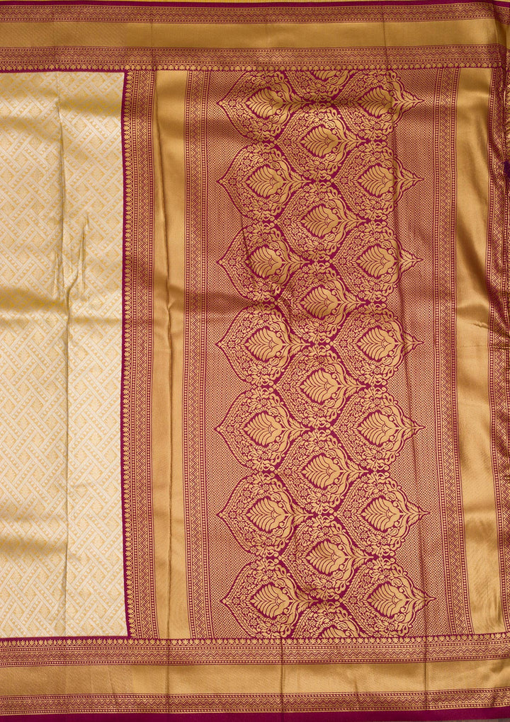Yellow Zariwork Art Silk Saree