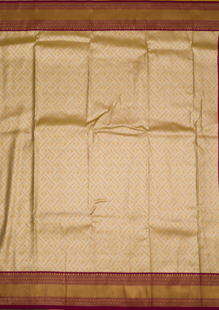 Yellow Zariwork Art Silk Saree