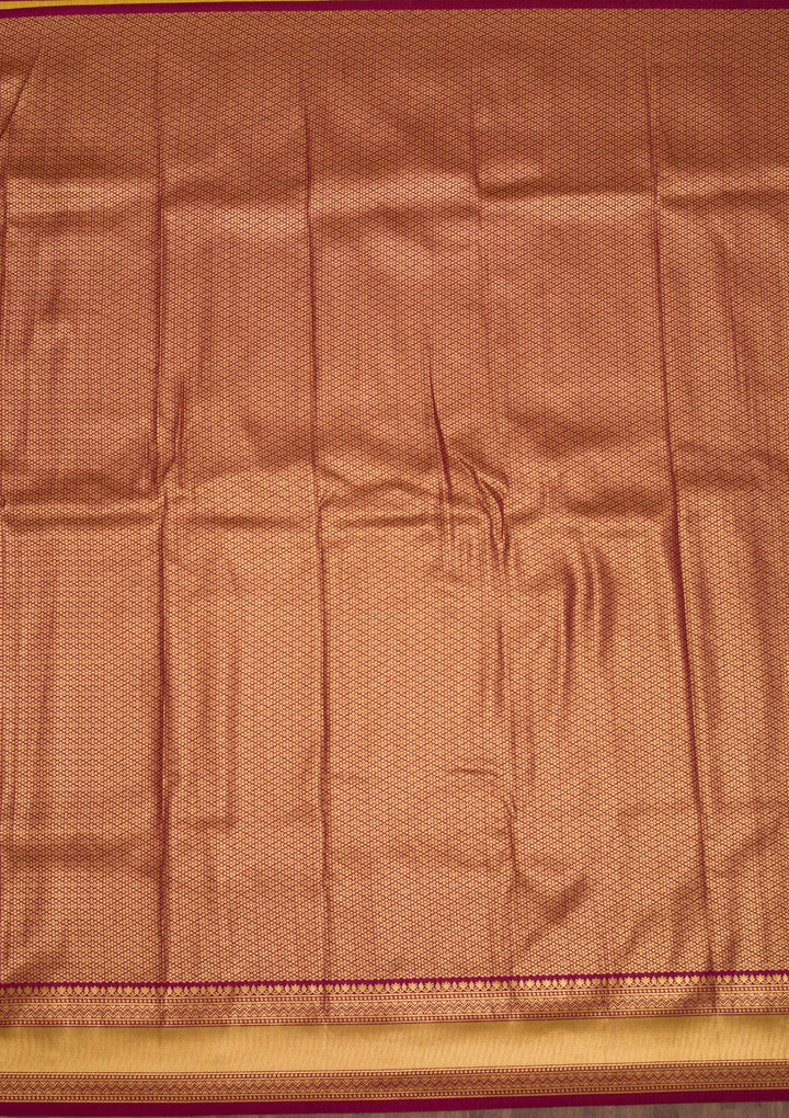 Yellow Zariwork Art Silk Saree