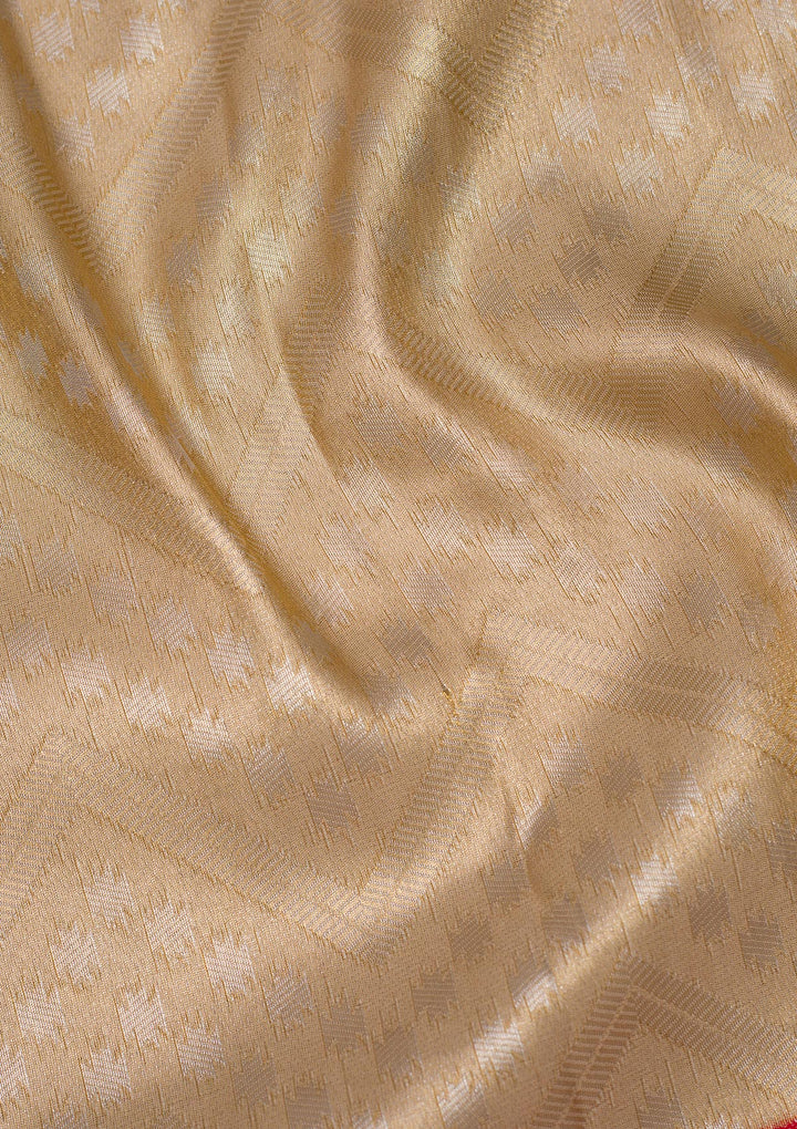 Beige Zariwork Art Silk Saree