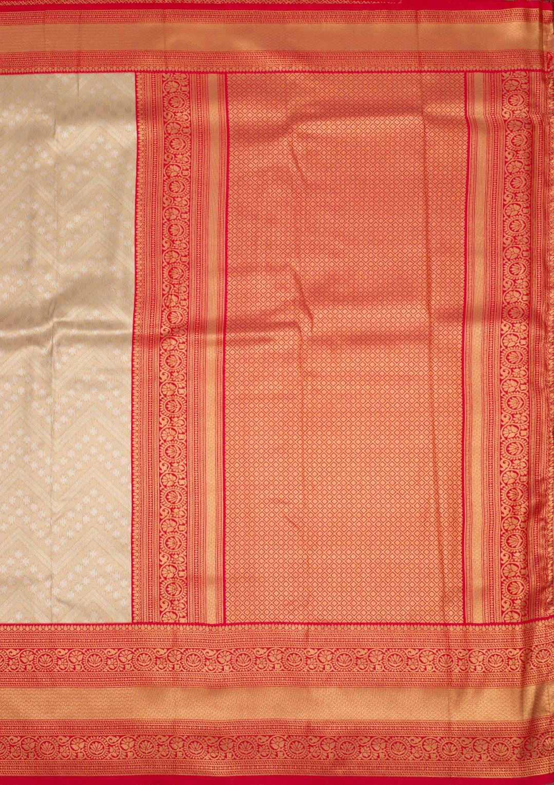 Beige Zariwork Art Silk Saree