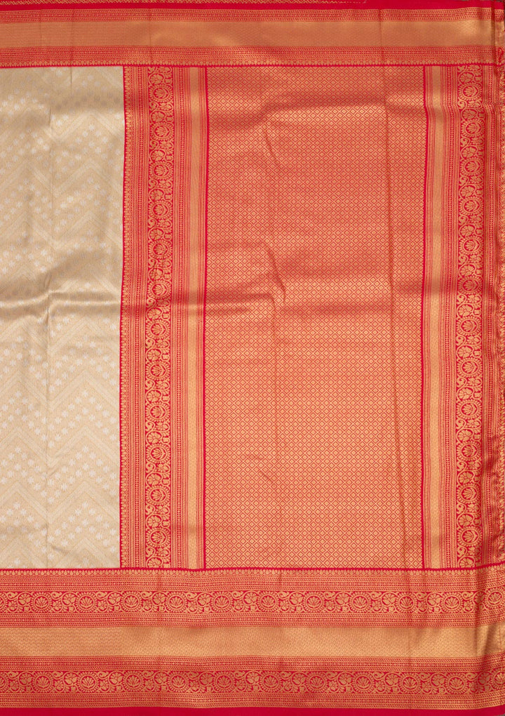 Beige Zariwork Art Silk Saree