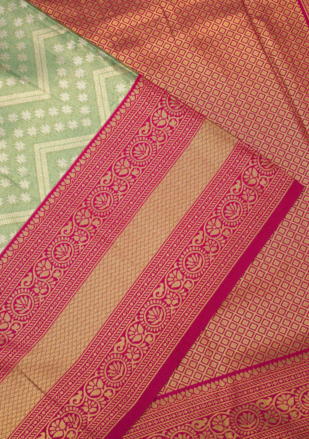 Sea Green Zariwork Art Silk Saree