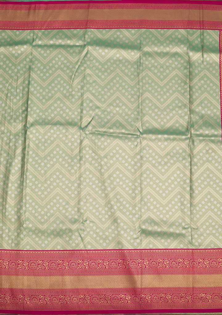 Sea Green Zariwork Art Silk Saree
