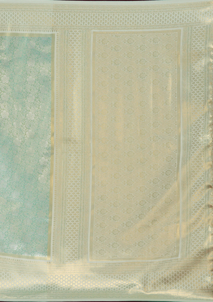 Sea Green Zariwork Art Silk Saree