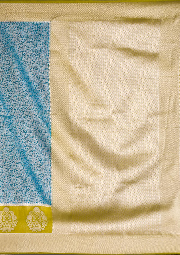 Blue Zariwork Art Silk Saree