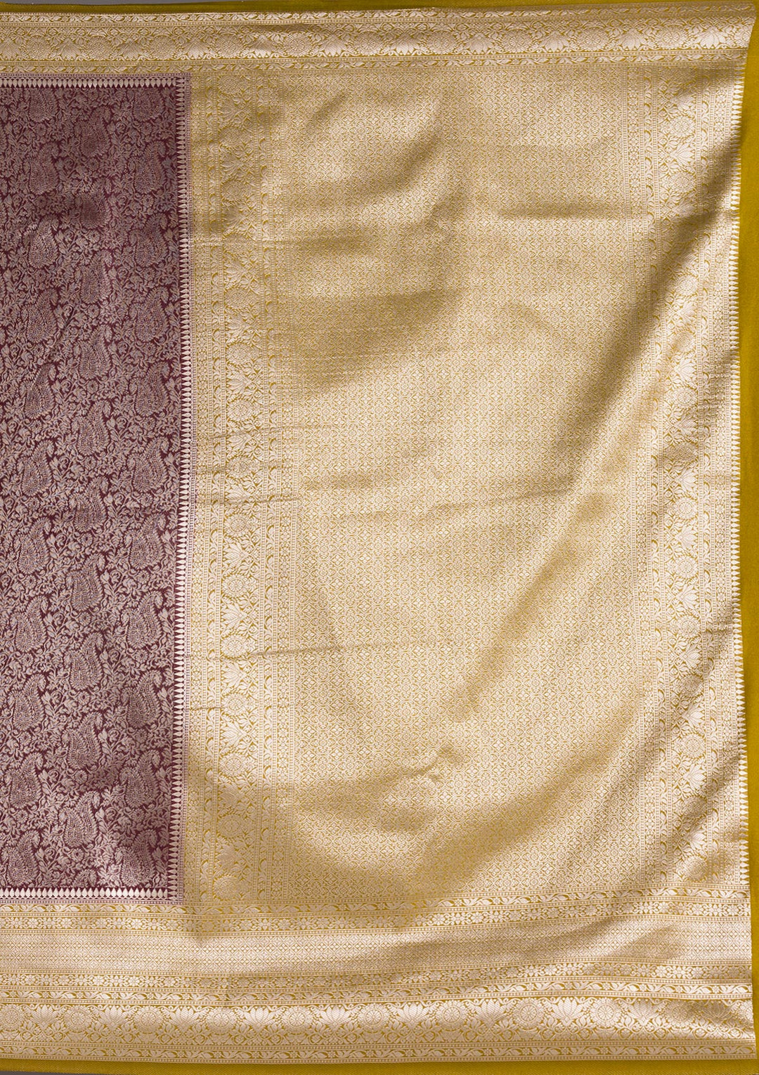 Dark Maroon Zariwork Art Silk Saree