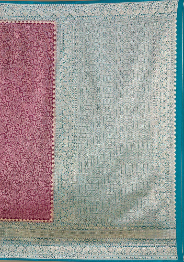 Purple Zariwork Art Silk Saree