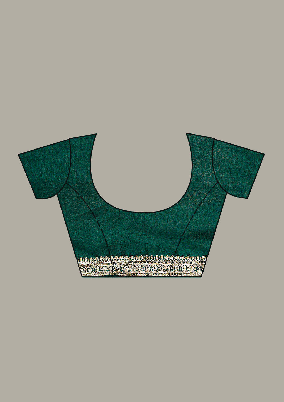 Bottle Green Stonework Chiffon Saree