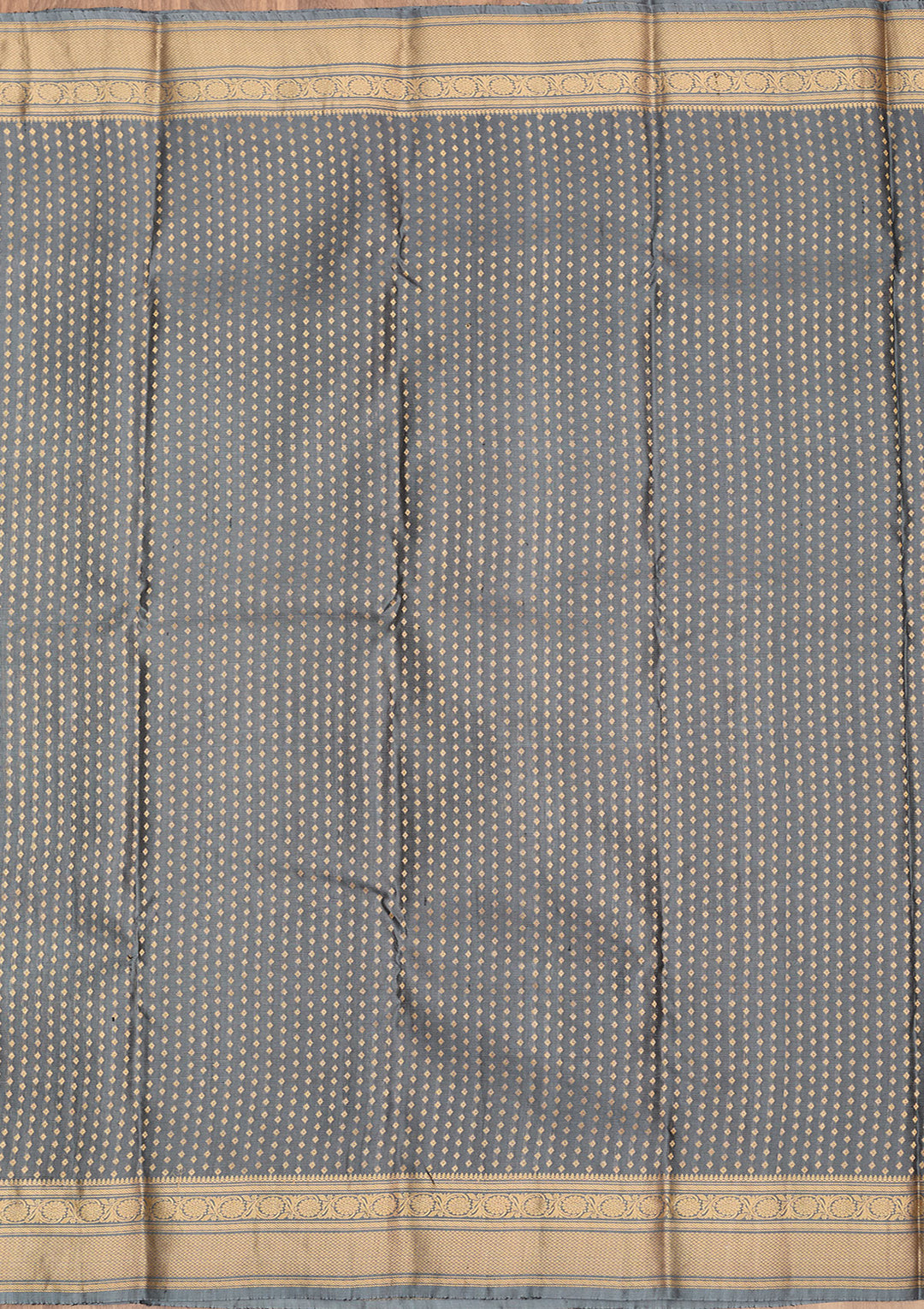 Grey Zariwork Pure Silk Saree