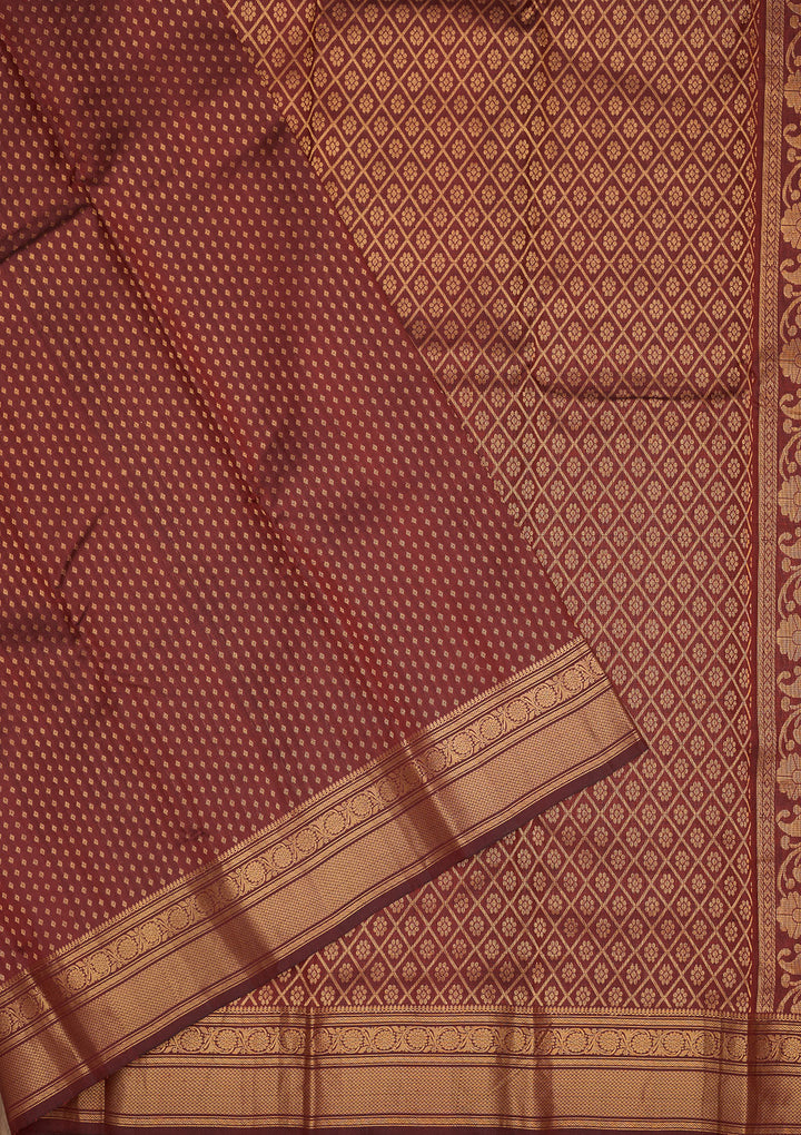 Maroon Zariwork Pure Silk Saree