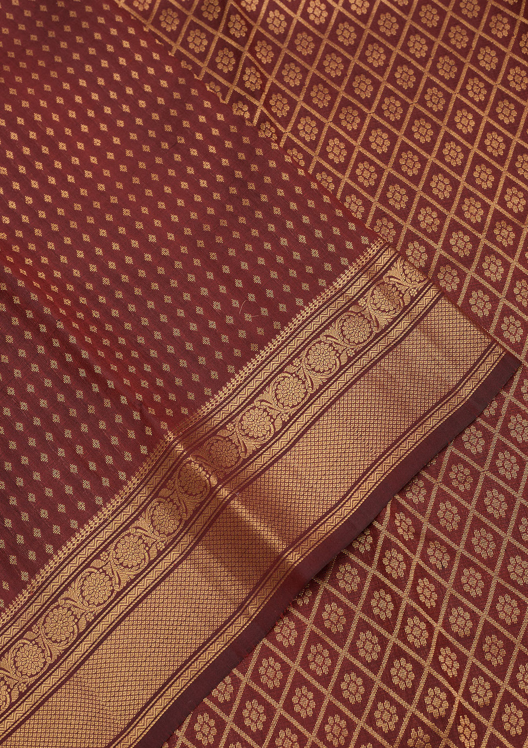 Maroon Zariwork Pure Silk Saree