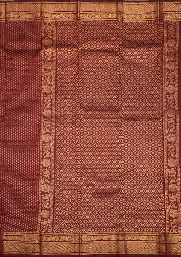 Maroon Zariwork Pure Silk Saree
