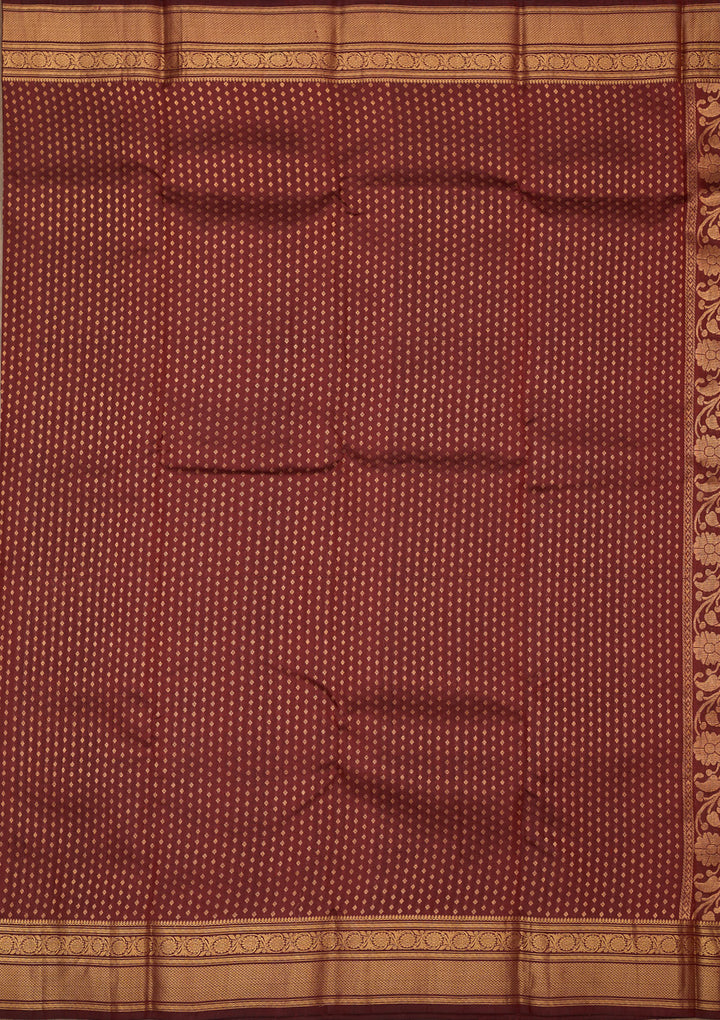 Maroon Zariwork Pure Silk Saree