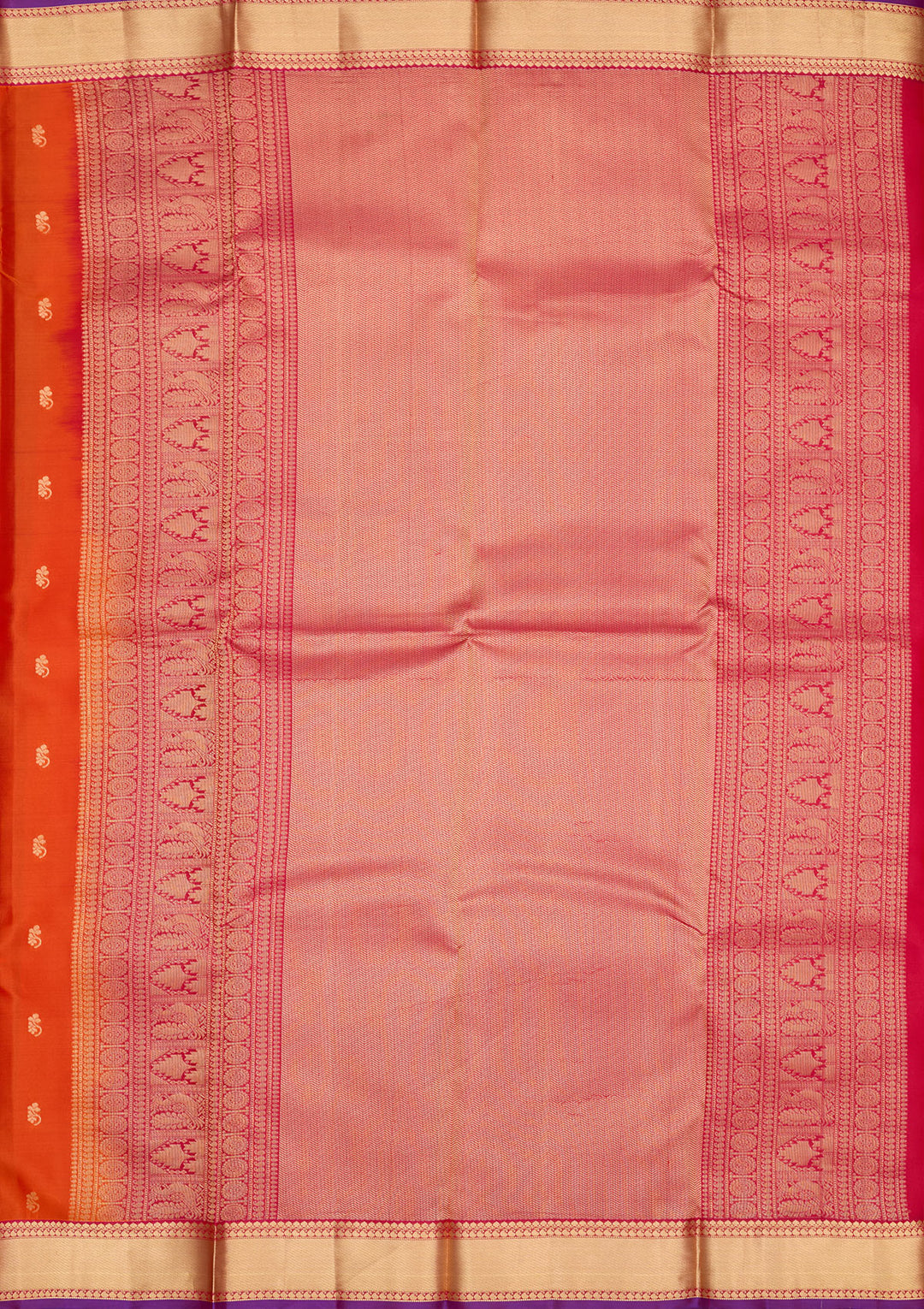 Orange Zariwork Pure Silk Saree