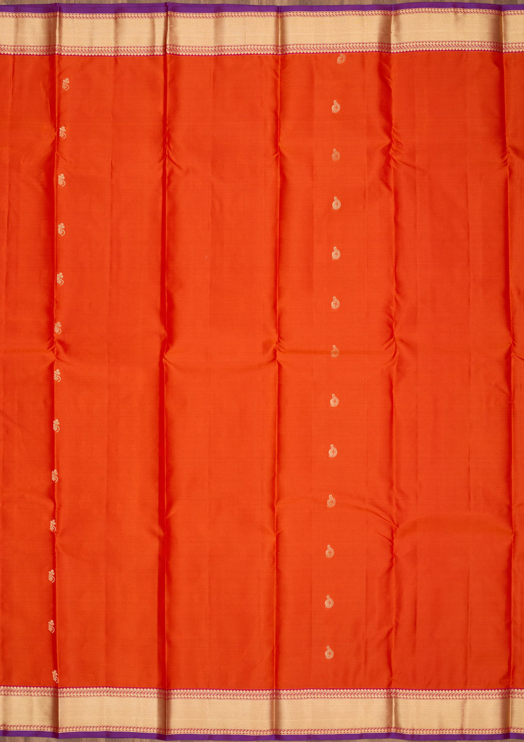 Orange Zariwork Pure Silk Saree