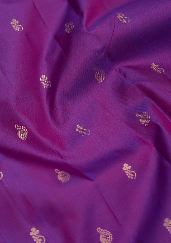 Purple Zariwork Pure Silk Saree