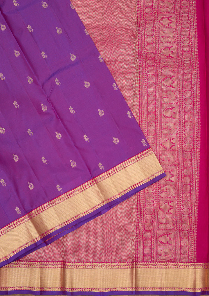 Purple Zariwork Pure Silk Saree