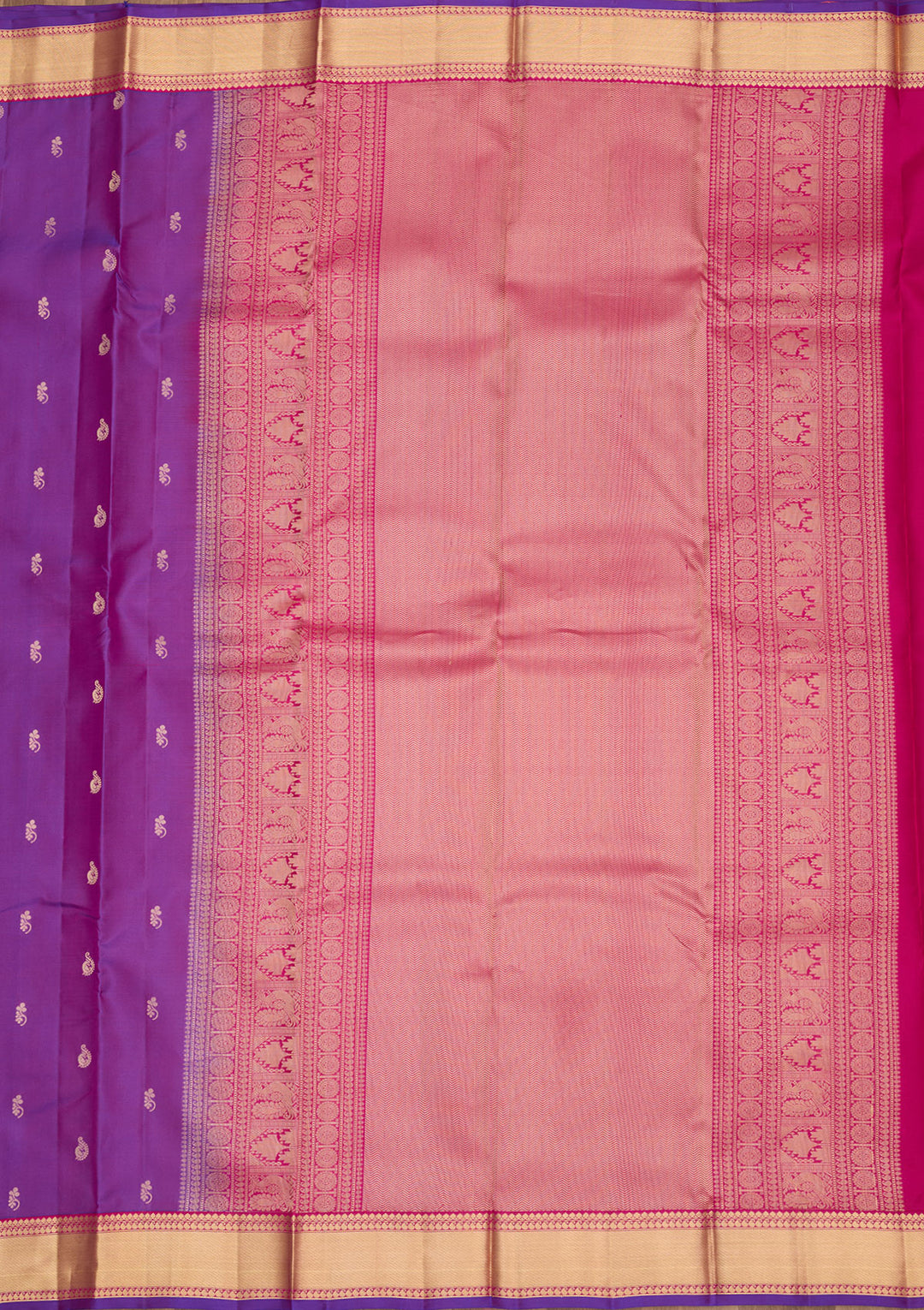 Purple Zariwork Pure Silk Saree