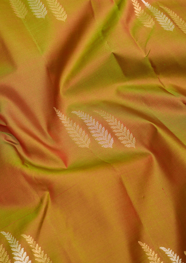 Mehendi Zariwork Pure Silk Saree
