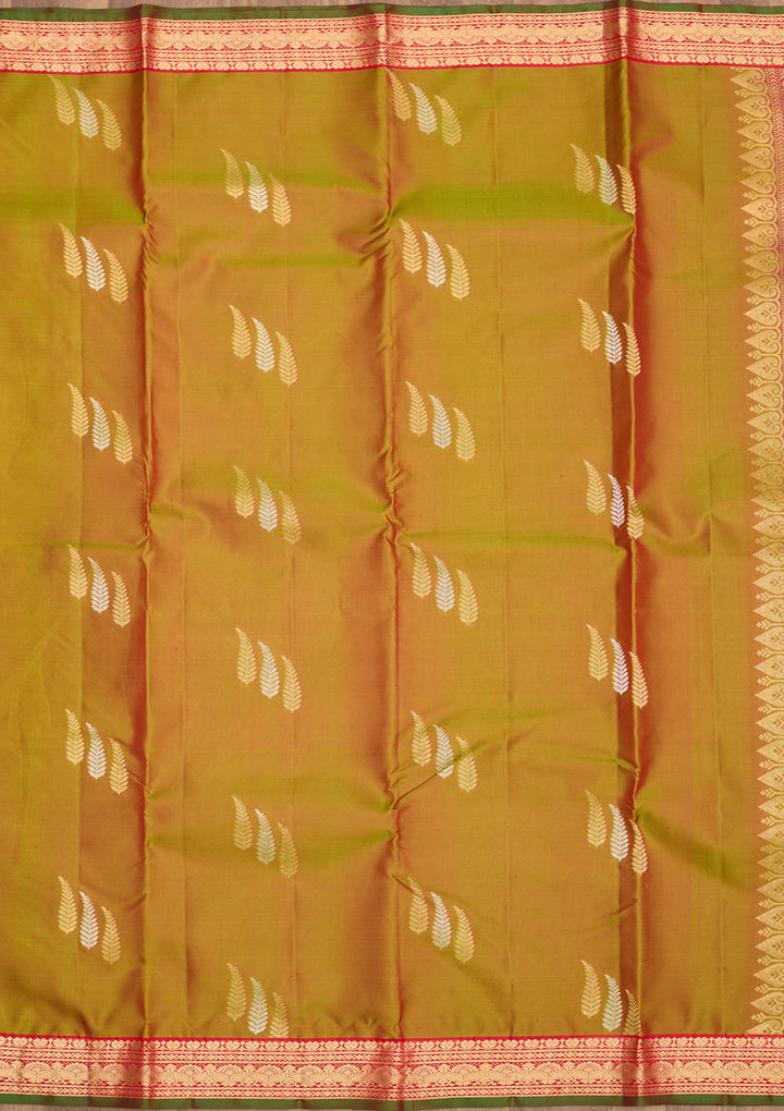 Mehendi Zariwork Pure Silk Saree