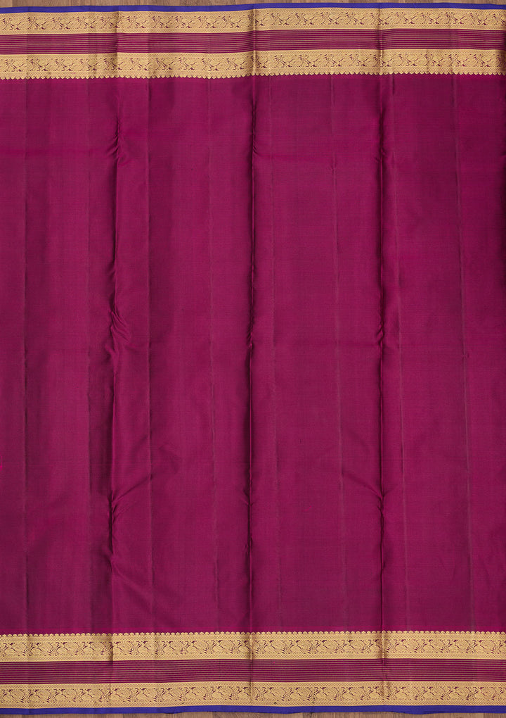 Bottle Green Zariwork Pure Silk Saree